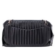 Chanel Classic Jumbo Single Flap Schultertasche Lammleder Schwarz Vertical Quilted Mademoiselle SHW