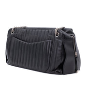 Chanel Classic Jumbo Single Flap Schultertasche Lammleder Schwarz Vertical Quilted Mademoiselle SHW