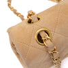 Vintage Chanel Classic Timeless Double Flap Bag in Medium Größe aus beigem Wildleder Material mit goldenerHardware