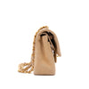 Vintage Chanel Classic Timeless Double Flap Bag in Medium Größe aus beigem Wildleder Material mit goldenerHardware