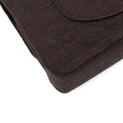 Vintage Chanel Classic Timeless Double Flap Bag in Medium Größe aus braunem Baumwolle Jersey Material mit goldener Hardware