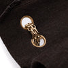 Vintage Chanel Classic Timeless Double Flap Bag in Medium Größe aus braunem Baumwolle Jersey Material mit goldener Hardware