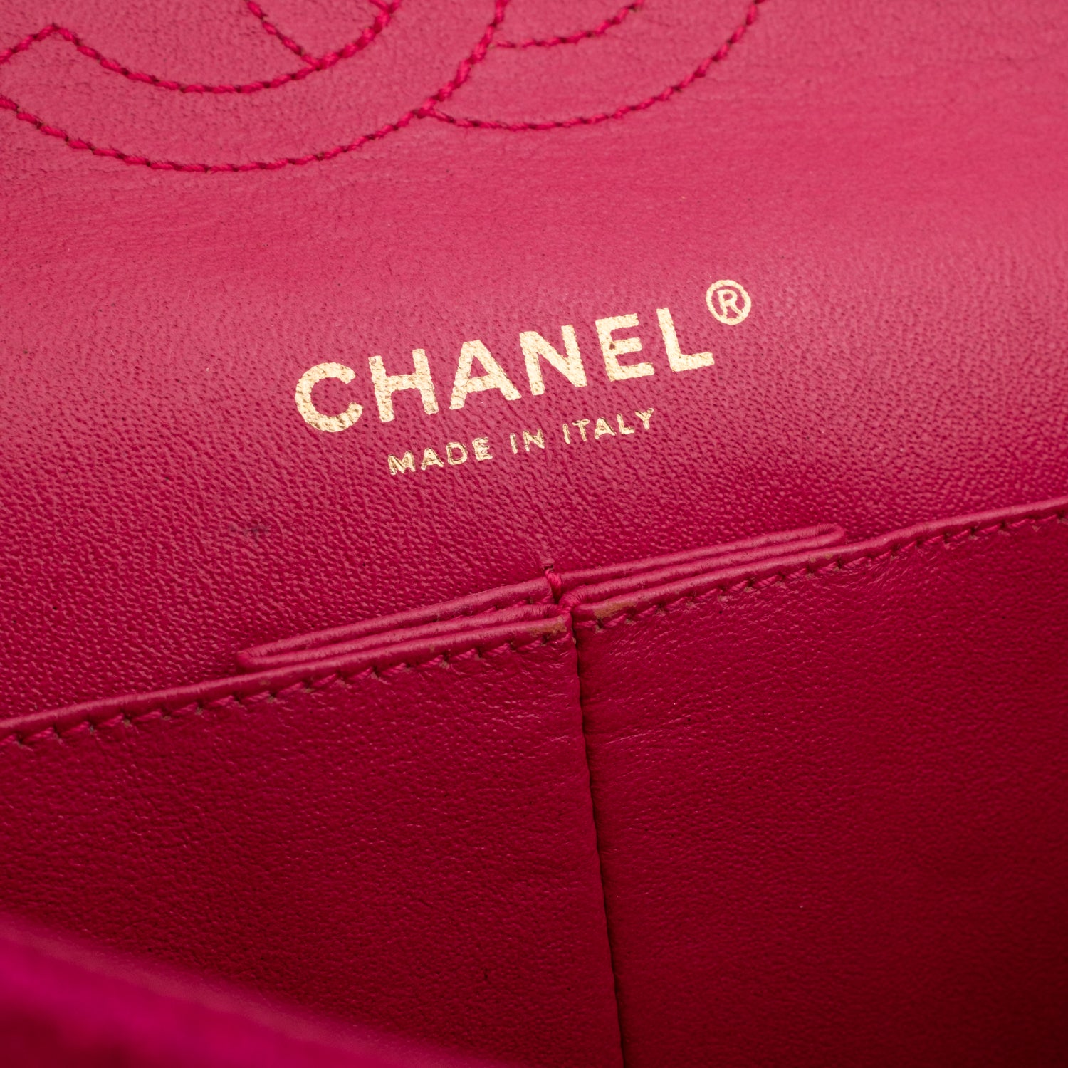 Pinke Chanel Timeless Double Flap Bag Handtasche in Medium Größe aus Jersey Tweed Material mit matt goldener Hardware