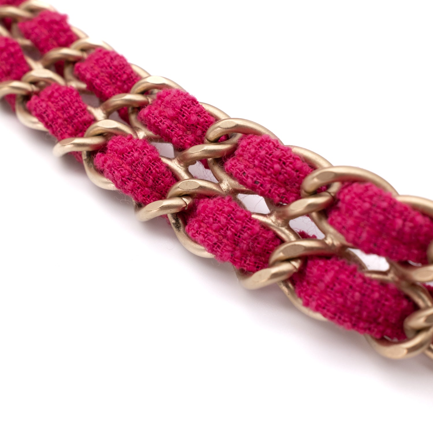 Pinke Chanel Timeless Double Flap Bag Handtasche in Medium Größe aus Jersey Tweed Material mit matt goldener Hardware