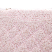 Chanel Classic Double Flap Medium Boucle Tweed Rosa Pink GHW