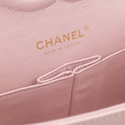 Chanel Classic Double Flap Medium Boucle Tweed Rosa Pink GHW