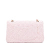 Chanel Classic Double Flap Medium Boucle Tweed Rosa Pink GHW