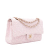 Chanel Classic Double Flap Medium Boucle Tweed Rosa Pink GHW
