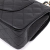 Chanel Classic Timeless Double Flap Bag in Medium Größe aus schwarzem Caviar Leder Material mit goldener Hardware