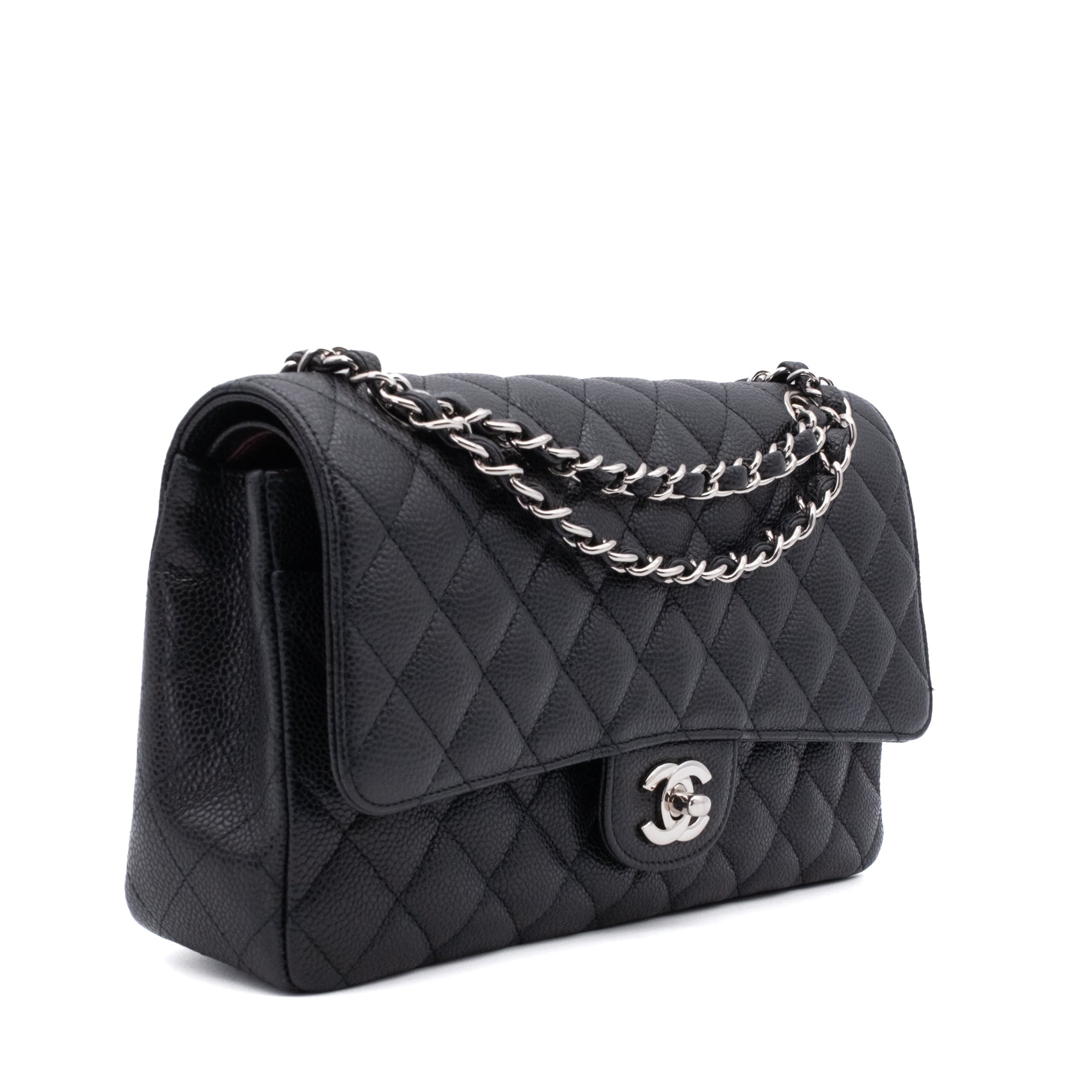 Chanel Classic Double Flap Medium Caviarleder Schwarz PHW