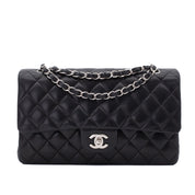 Chanel Classic Timeless Double Flap Bag Medium Lammleder Schwarz PHW