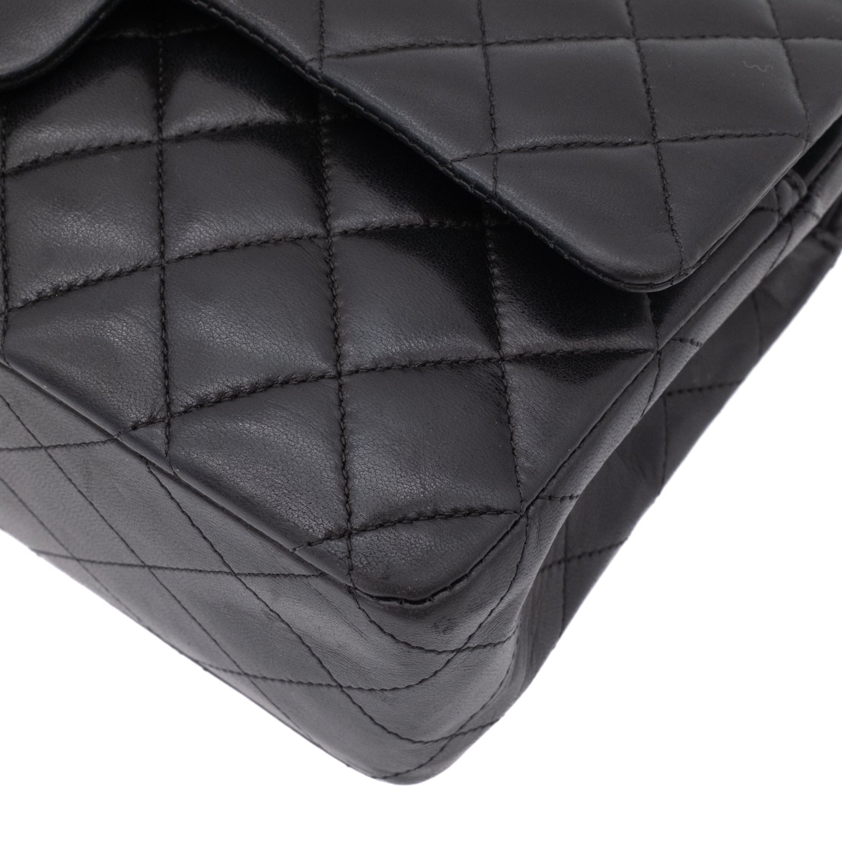 Chanel Classic Timeless Double Flap Bag Medium Lammleder Schwarz PHW