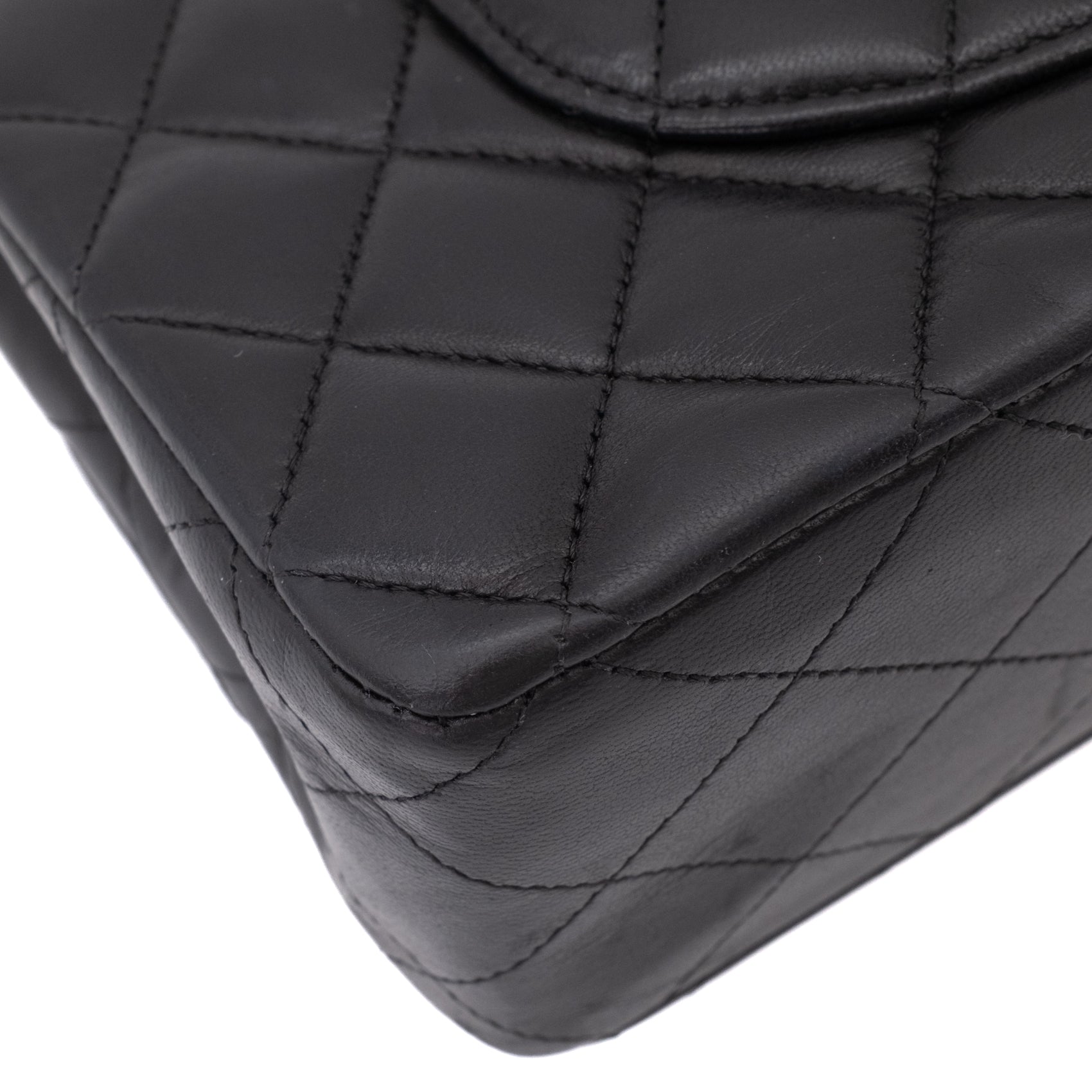 Chanel Classic Timeless Double Flap Bag Medium Lammleder Schwarz PHW
