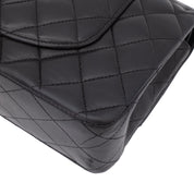 Chanel Classic Timeless Double Flap Bag Medium Lammleder Schwarz PHW