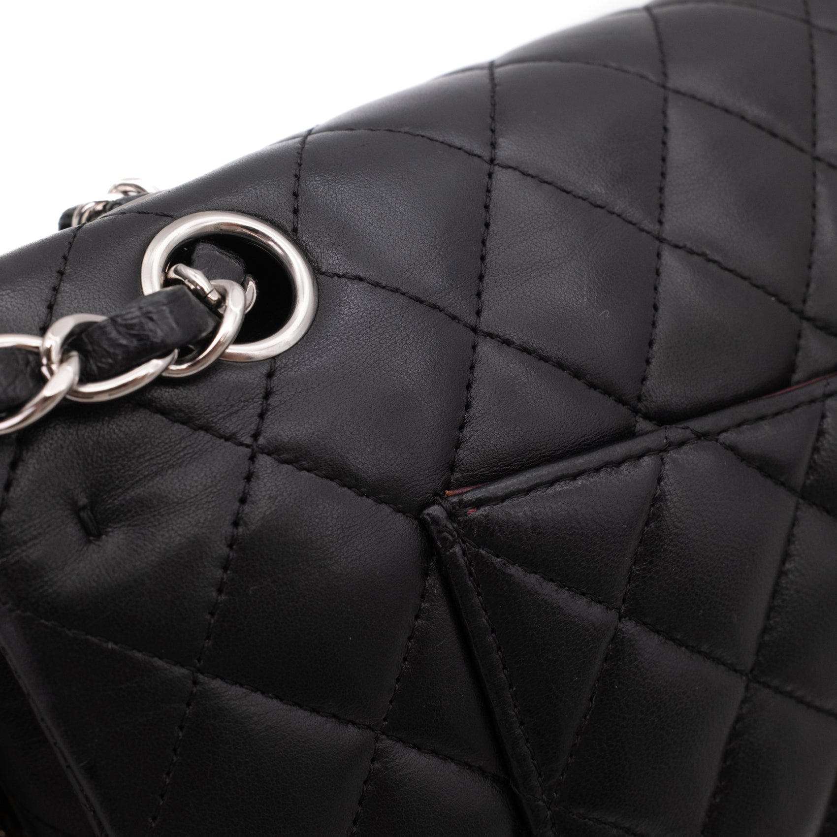 Chanel Classic Timeless Double Flap Bag Medium Lammleder Schwarz PHW