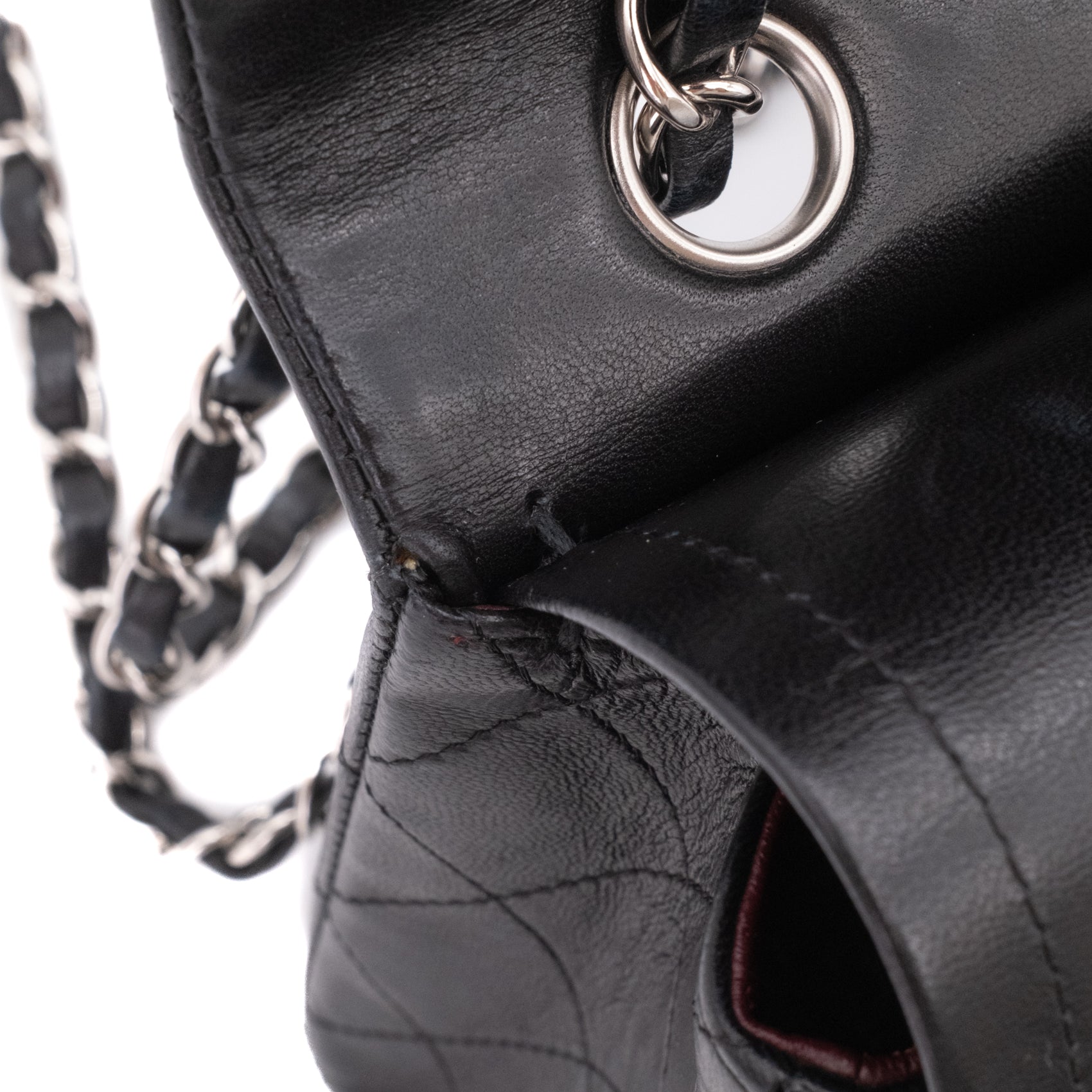 Chanel Classic Timeless Double Flap Bag Medium Lammleder Schwarz PHW