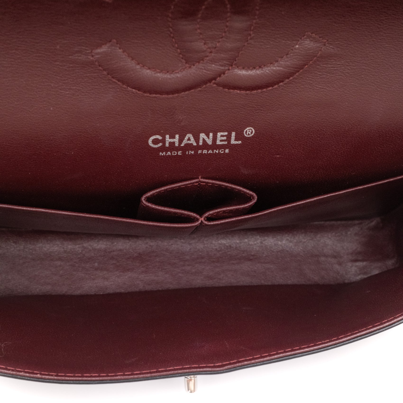 Chanel Classic Timeless Double Flap Bag Medium Lammleder Schwarz PHW