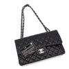 Chanel Classic Timeless Double Flap Bag Medium Lammleder Schwarz PHW