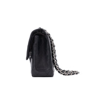 Chanel Classic Timeless Double Flap Bag Medium Lammleder Schwarz PHW
