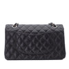Chanel Classic Timeless Double Flap Bag Medium Lammleder Schwarz PHW