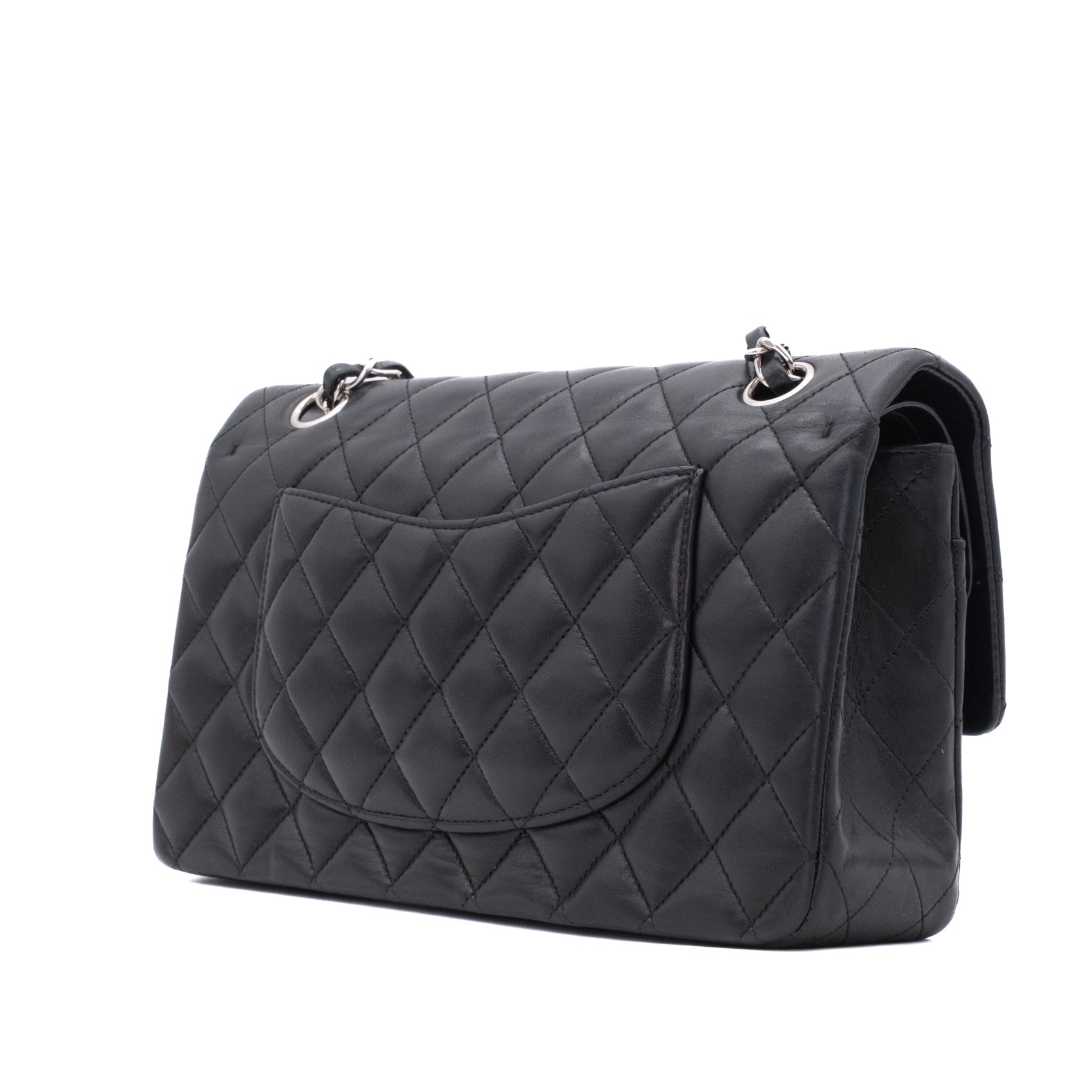 Chanel Classic Timeless Double Flap Bag Medium Lammleder Schwarz PHW