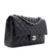 Chanel Classic Timeless Double Flap Bag Medium Lammleder Schwarz PHW
