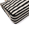 Gestreifte Chanel Classic Timeless Double Flap Bag in Medium Größe aus schwarz weißem Jersey Material mit goldener Hardware aus der limitierten Coco Sailor Kollektion