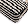 Gestreifte Chanel Classic Timeless Double Flap Bag in Medium Größe aus schwarz weißem Jersey Material mit goldener Hardware aus der limitierten Coco Sailor Kollektion