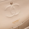 Chanel Classic Double Flap Medium Jersey Streifen Schwarz Weiß GHW