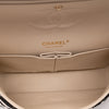 Chanel Classic Double Flap Medium Jersey Streifen Schwarz Weiß GHW