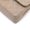 Vintage Chanel Classic Timeless Double Flap Bag in Small Größe aus beigem Leinen Canvas Material mit goldener Hardware