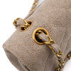 Vintage Chanel Classic Timeless Double Flap Bag in Small Größe aus beigem Leinen Canvas Material mit goldener Hardware