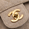 Vintage Chanel Classic Timeless Double Flap Bag in Small Größe aus beigem Leinen Canvas Material mit goldener Hardware