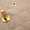 Vintage Chanel Classic Timeless Double Flap Bag in Small Größe aus beigem Leinen Canvas Material mit goldener Hardware
