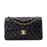 Chanel Classic Double Flap Small Lammleder Schwarz GHW