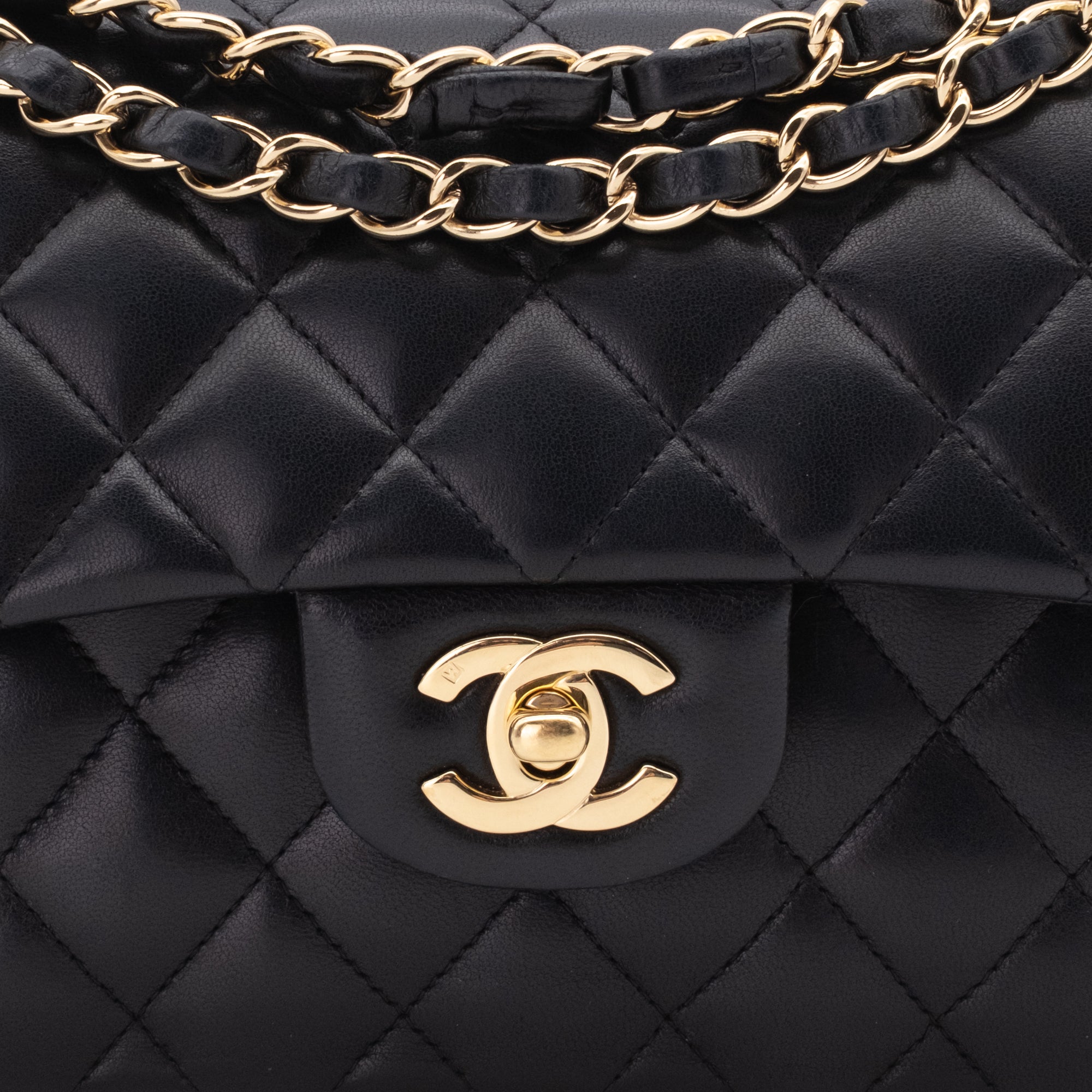 Chanel Classic Double Flap Small Lammleder Schwarz GHW