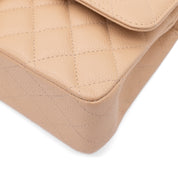 Chanel Classic Double Flap Medium Caviarleder Beige Clair GHW