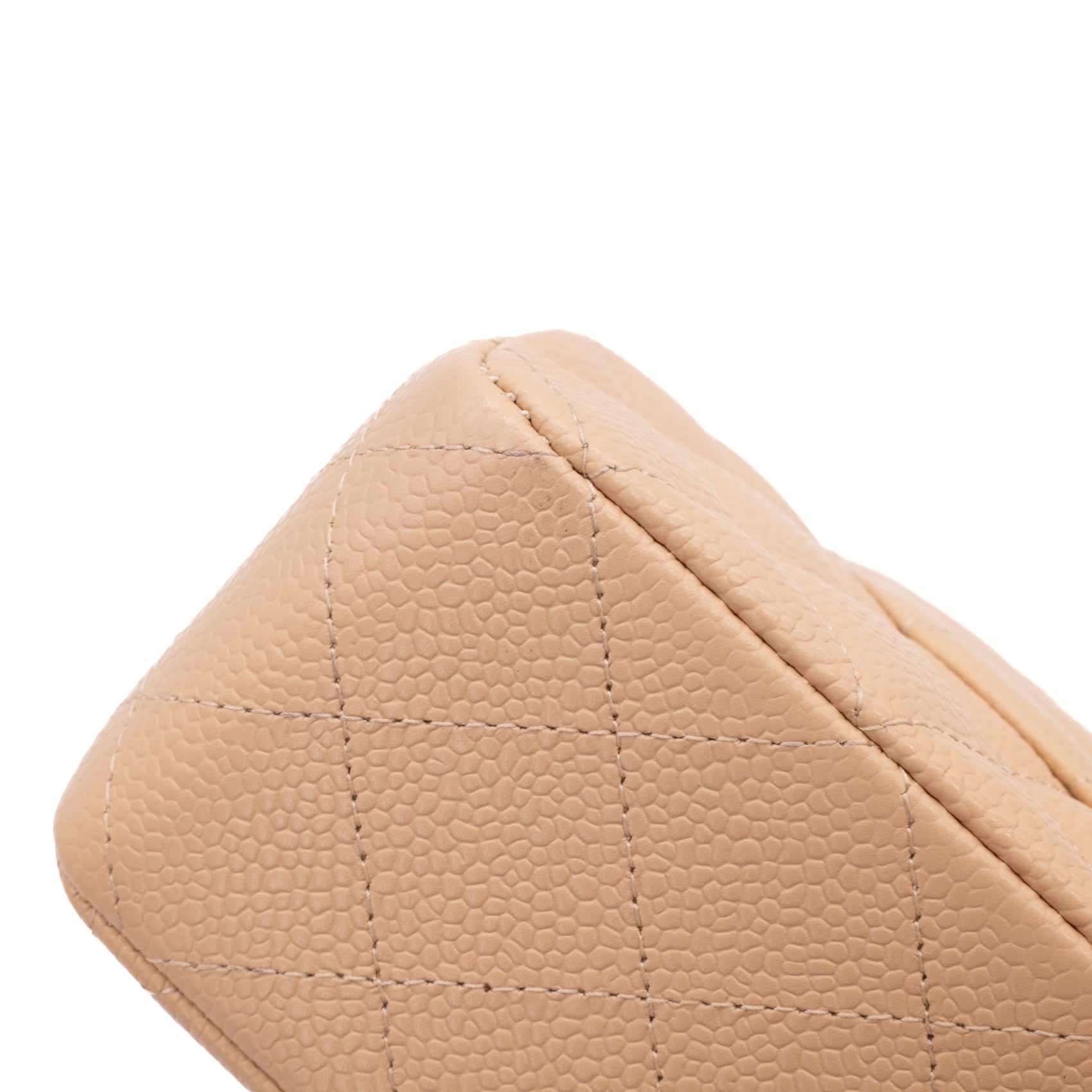 Chanel Classic Double Flap Medium Caviarleder Beige Clair GHW