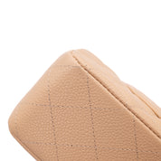 Chanel Classic Double Flap Medium Caviarleder Beige Clair GHW