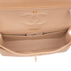 Chanel Classic Double Flap Medium Caviarleder Beige Clair GHW
