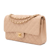 Chanel Classic Double Flap Medium Caviarleder Beige Clair GHW