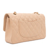 Chanel Classic Double Flap Medium Caviarleder Beige Clair GHW