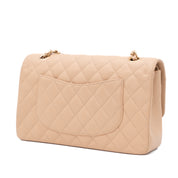Chanel Classic Double Flap Medium Caviarleder Beige Clair GHW