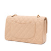 Chanel Classic Double Flap Medium Caviarleder Beige Clair GHW