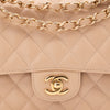 Chanel Classic Double Flap Medium Caviarleder Beige Clair GHW