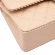 Chanel Double Flap Bag Medium Caviarleder Beige GHW
