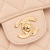 Chanel Double Flap Bag Medium Caviarleder Beige GHW