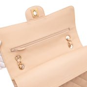 Chanel Double Flap Bag Medium Caviarleder Beige GHW