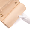 Chanel Double Flap Bag Medium Caviarleder Beige GHW