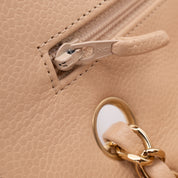 Chanel Double Flap Bag Medium Caviarleder Beige GHW